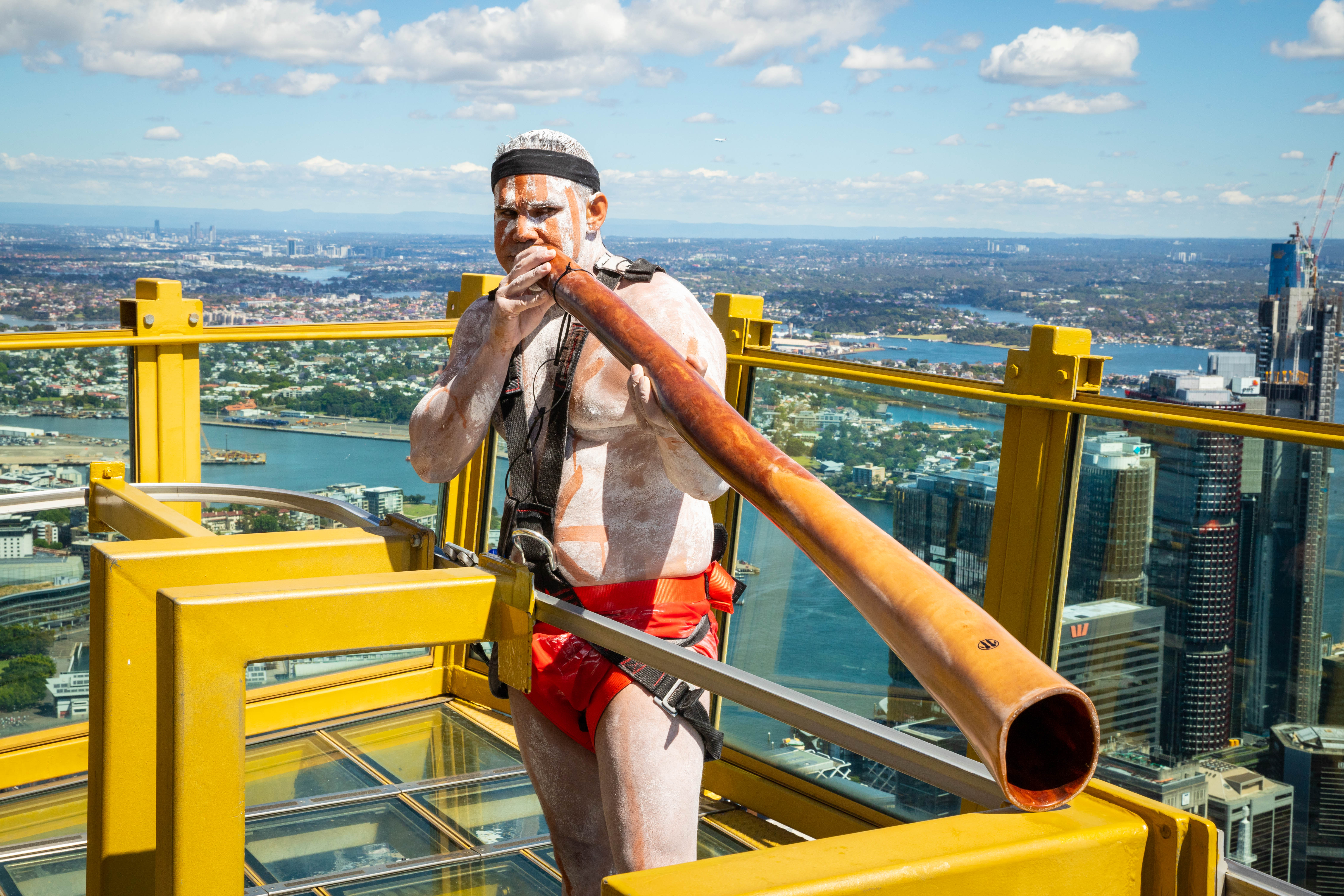 Karl Wickey, Sydney Based Wiradjuri Man On SKYWALK At Sydney Tower Eye 2