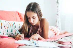 Schoolgirl Writing