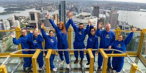 They Did It. Group Conquered SKYWALK At Sydney Tower Eye